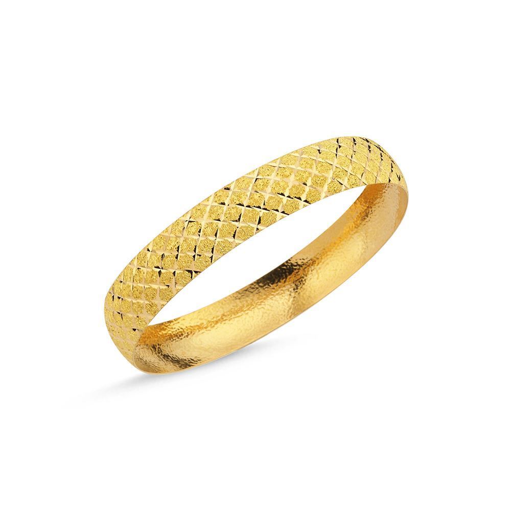 22 Ayar Tel Altın Bilezik 12mm 15 Gr